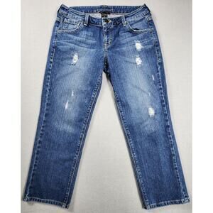 New York & Company Straight Leg Jeans Cotton Womens Size 4 Medium Wash